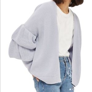 Topshop Ruffle Sleeve Cardigan